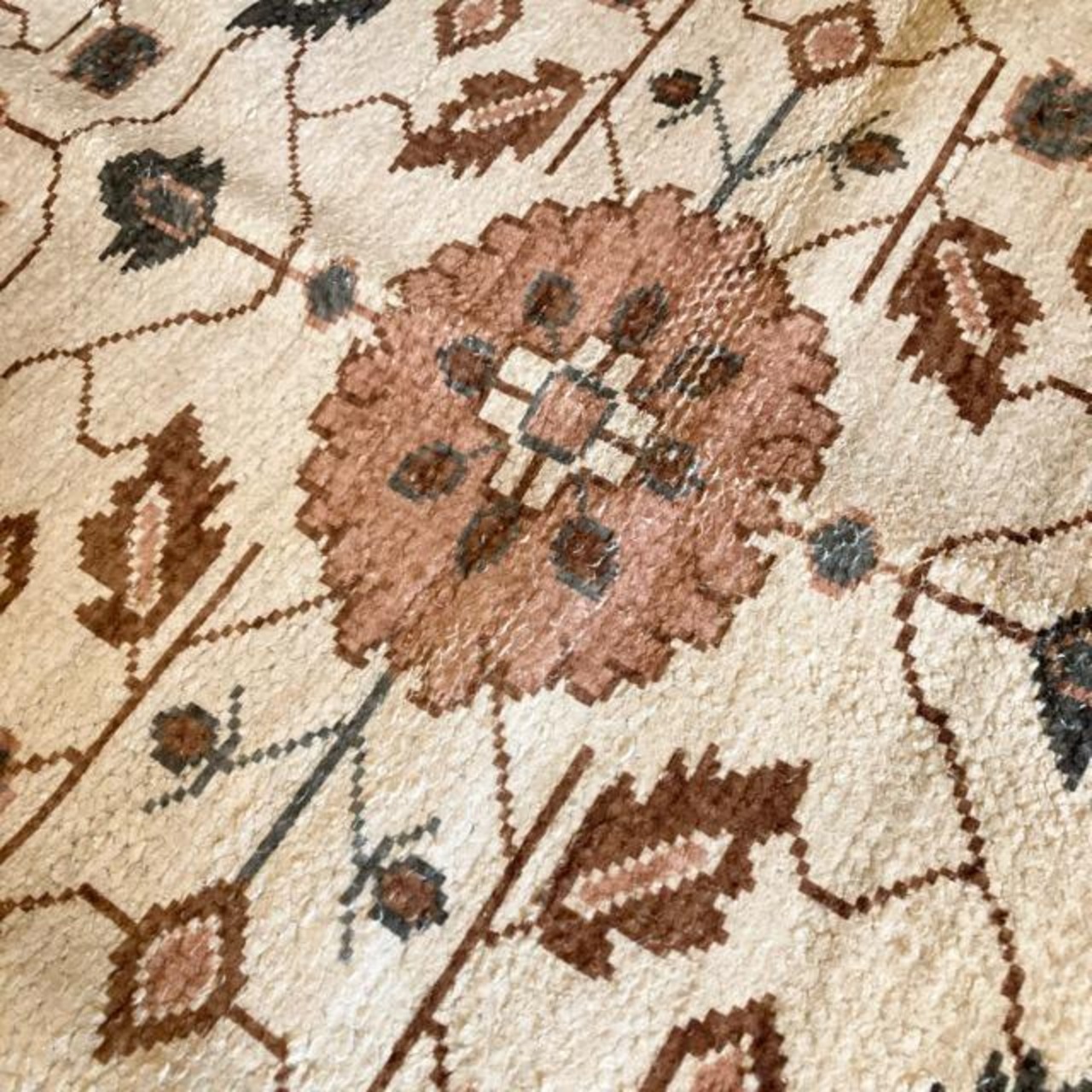TOPANGA Homefurnishing　ペルシャプリントフロアラグマット　キャラジ　80×140cm　フロアマット　ペルシャ絨毯　ポリエステル　二人掛けソファ　