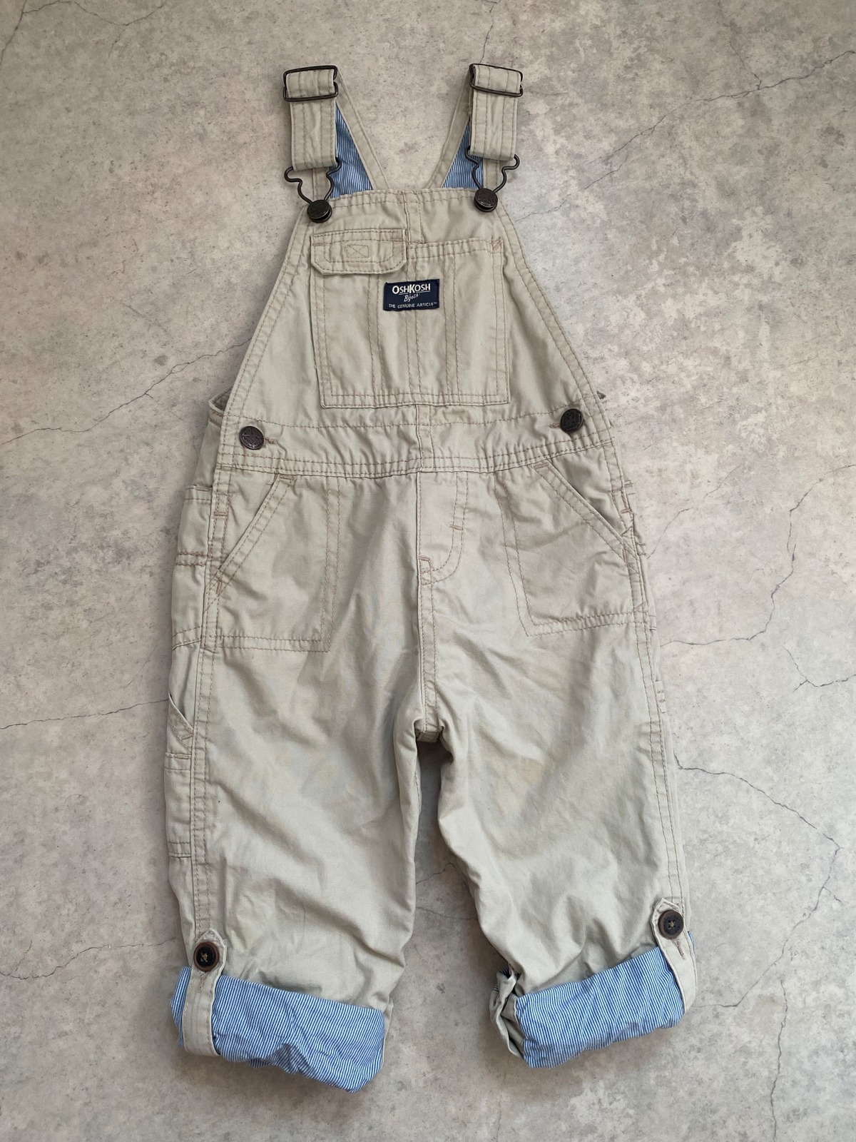 Size 90】オシュコシュ オーバーオール ベージュ | THREE LITTLE PIGS