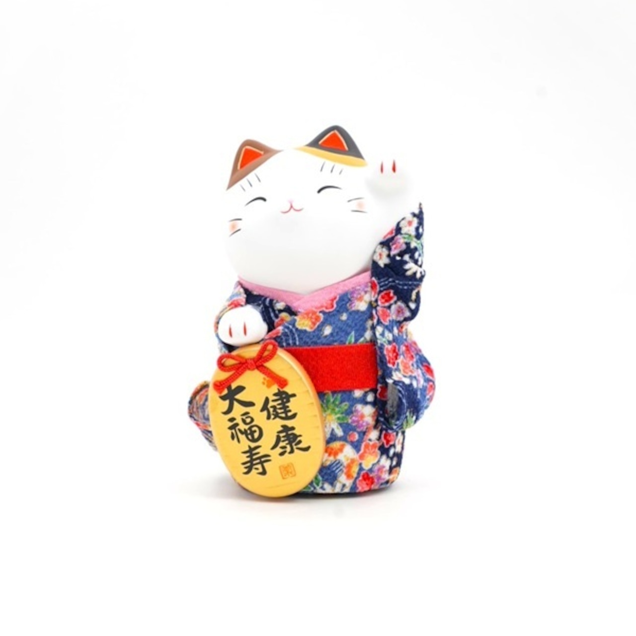 錦彩ちりめん小判招き猫 (健康・大)
