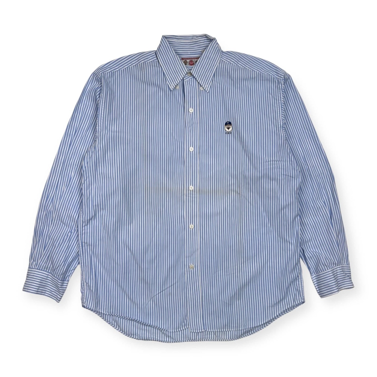 Captain Santa キャプテンサンタ ストライプ BD ボタンダウン 長袖シャツ M/ブルー メンズ