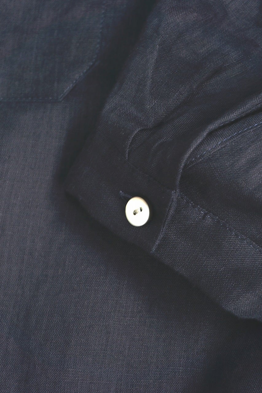French Linen Open Collar S/S O/P