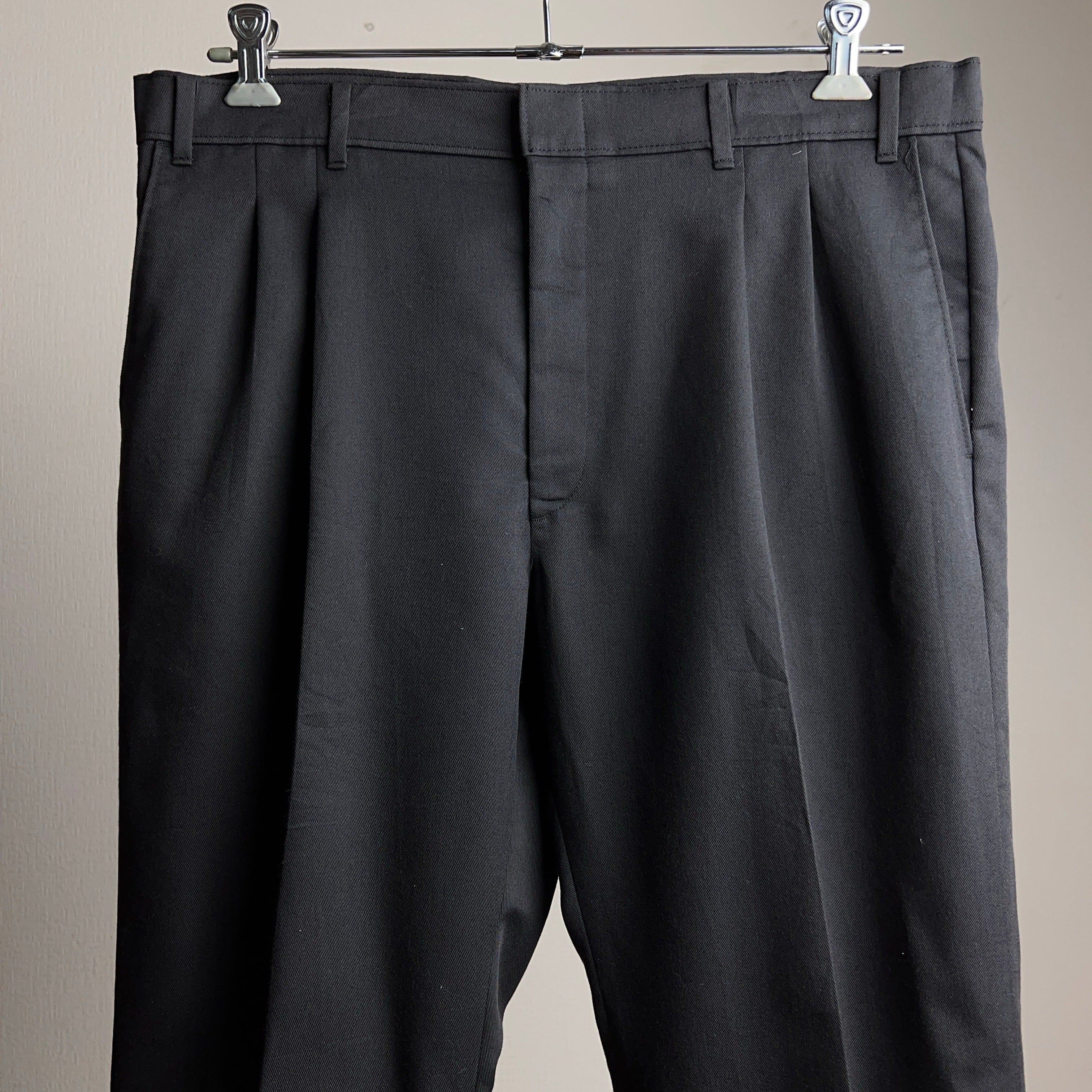 90's LEVI’S ACTION SLACKS Slacks Black W37 90年代 リーバイス アクションスラックス 黒  2タック【1000A1170】