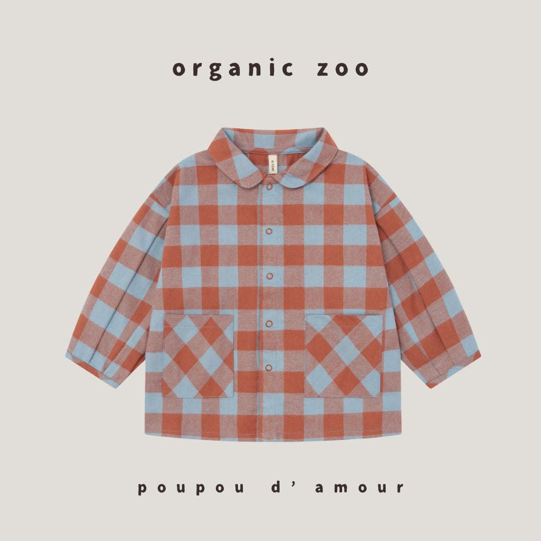 送料無料 organic zoo|Maple Gingham Lodge Shirt /ギンガムチェックシャツ|海外子供服 オーガニックズー