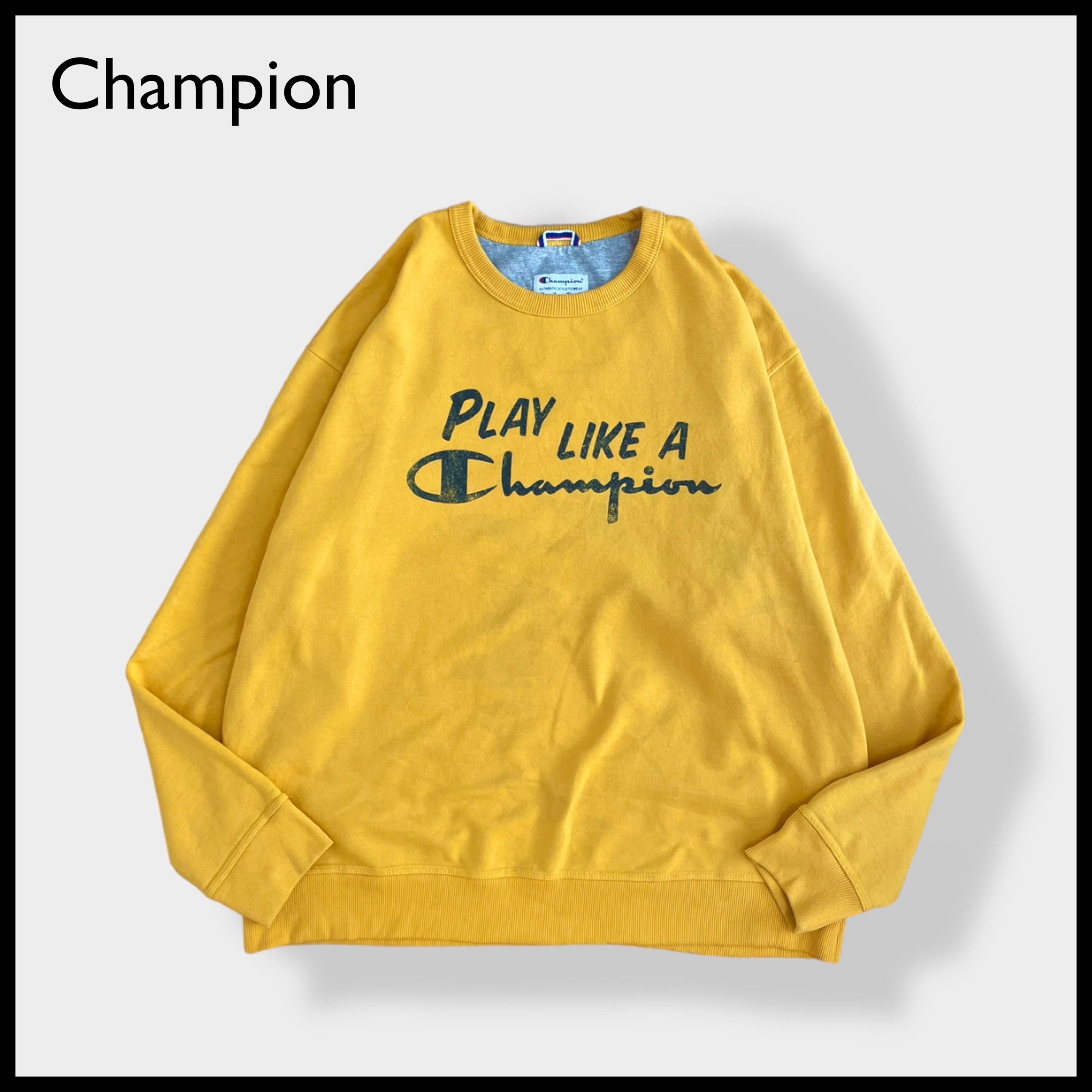 champion】2XL ビッグシルエット オーバーサイズ ロゴ プリント