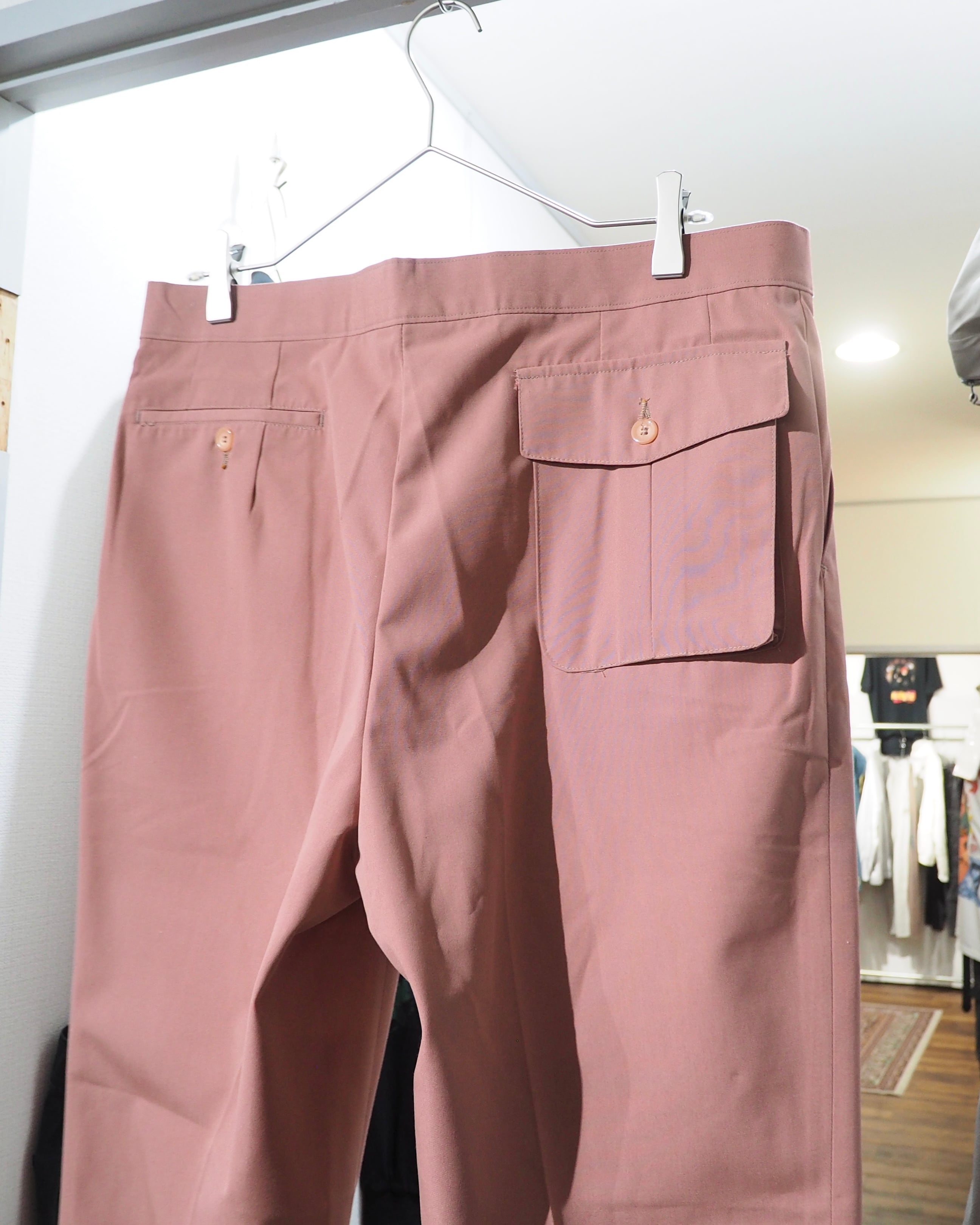 Beautiful Flamingo Pink color vintage Semi - Flare slacks Pants