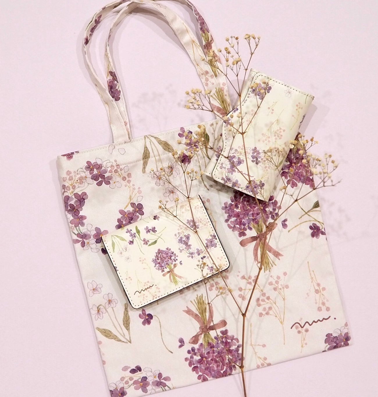 square tote bag《夜明けのすみれ》