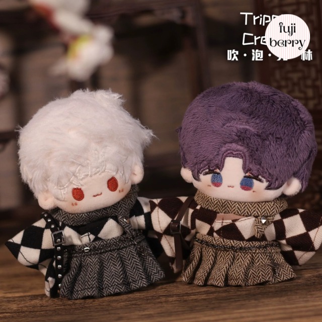 【10cmぬい服】市松模様の和服コーデ 着せ替えぬいぐるみ 棉花娃娃用お洋服｜fuji berry
