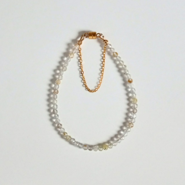 【ブラジル産】ルチルクォーツ ブレスレット｜SUS304（ゴールド）日本製〈ギフトボックス付き〉