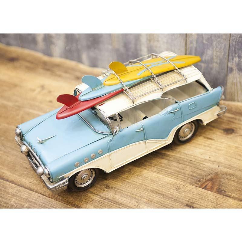 サーフ雑貨 ハワイアン 置物 インテリア ブリキ ヴィンテージカー SURF