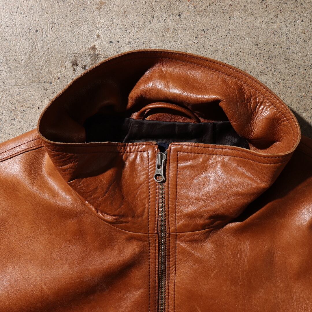 美品 OLD GAP XL タンカラー オールドギャップ レザージャケット 茶色 