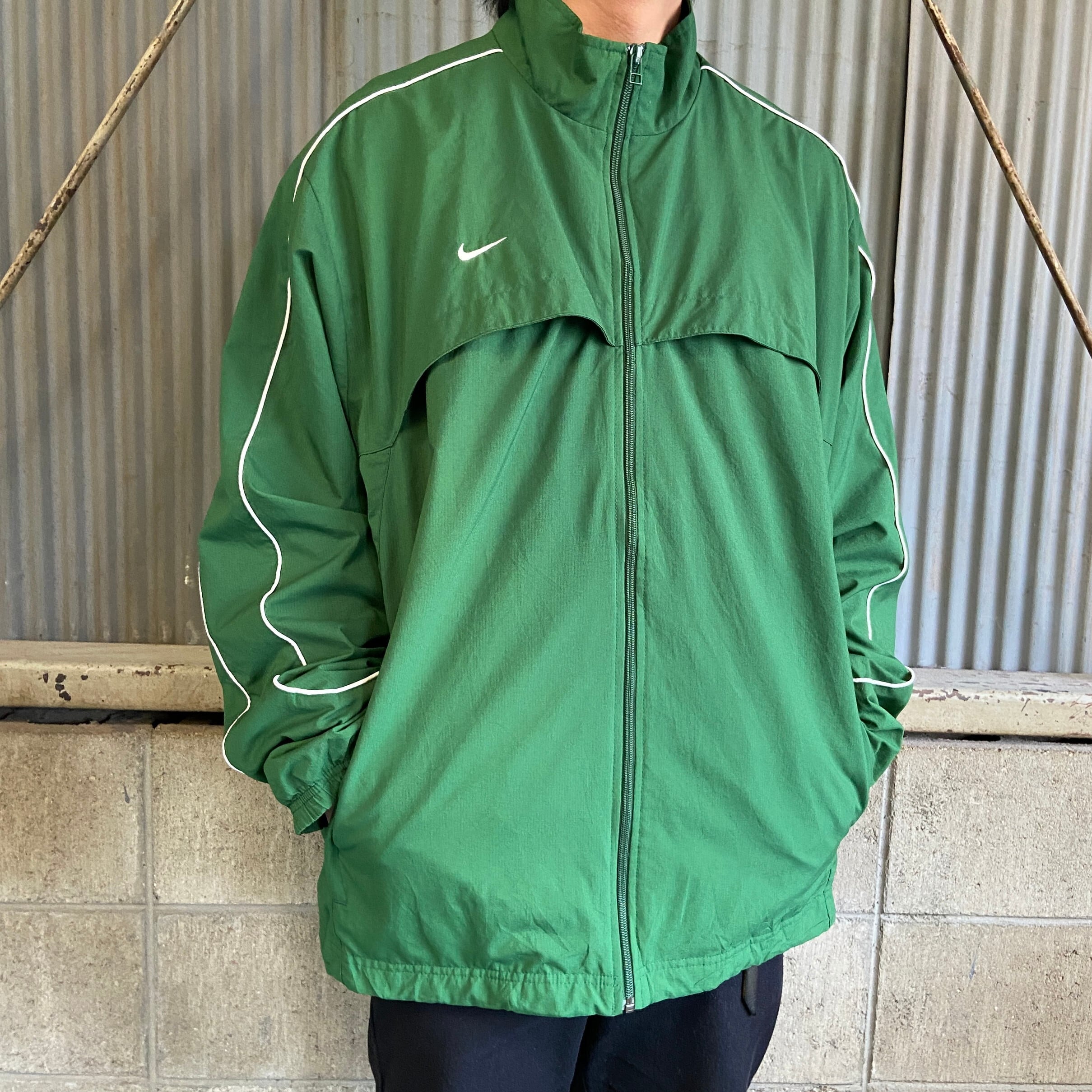 00年代 NIKE TEAM ナイキ ポリエステル スポーツジャケット メンズXL 