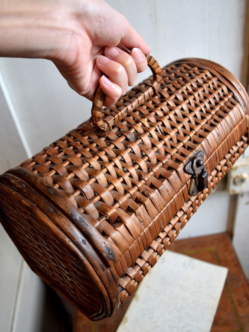 円筒型 パニエ カゴバッグ | Brocante de La Cocotte （フランス