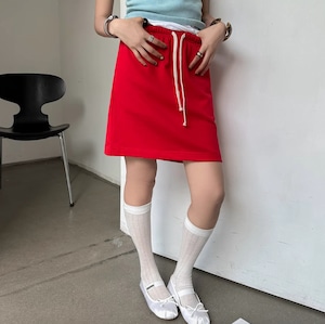カラースウェットミニスカート_LN02878