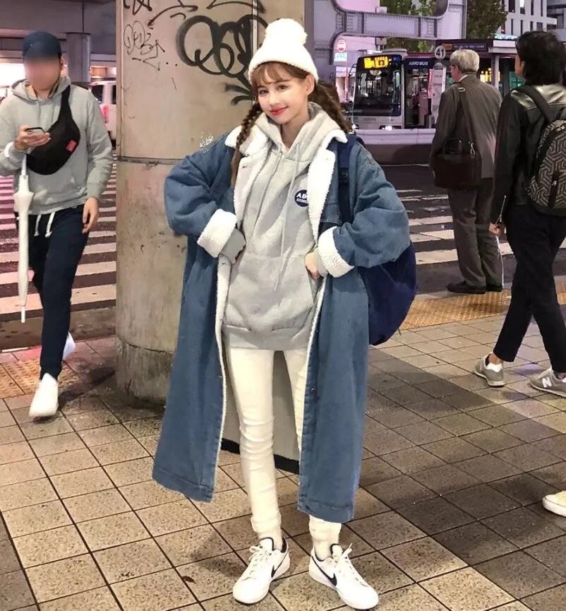 裏ボア　デニムコート　AJ33167-1726