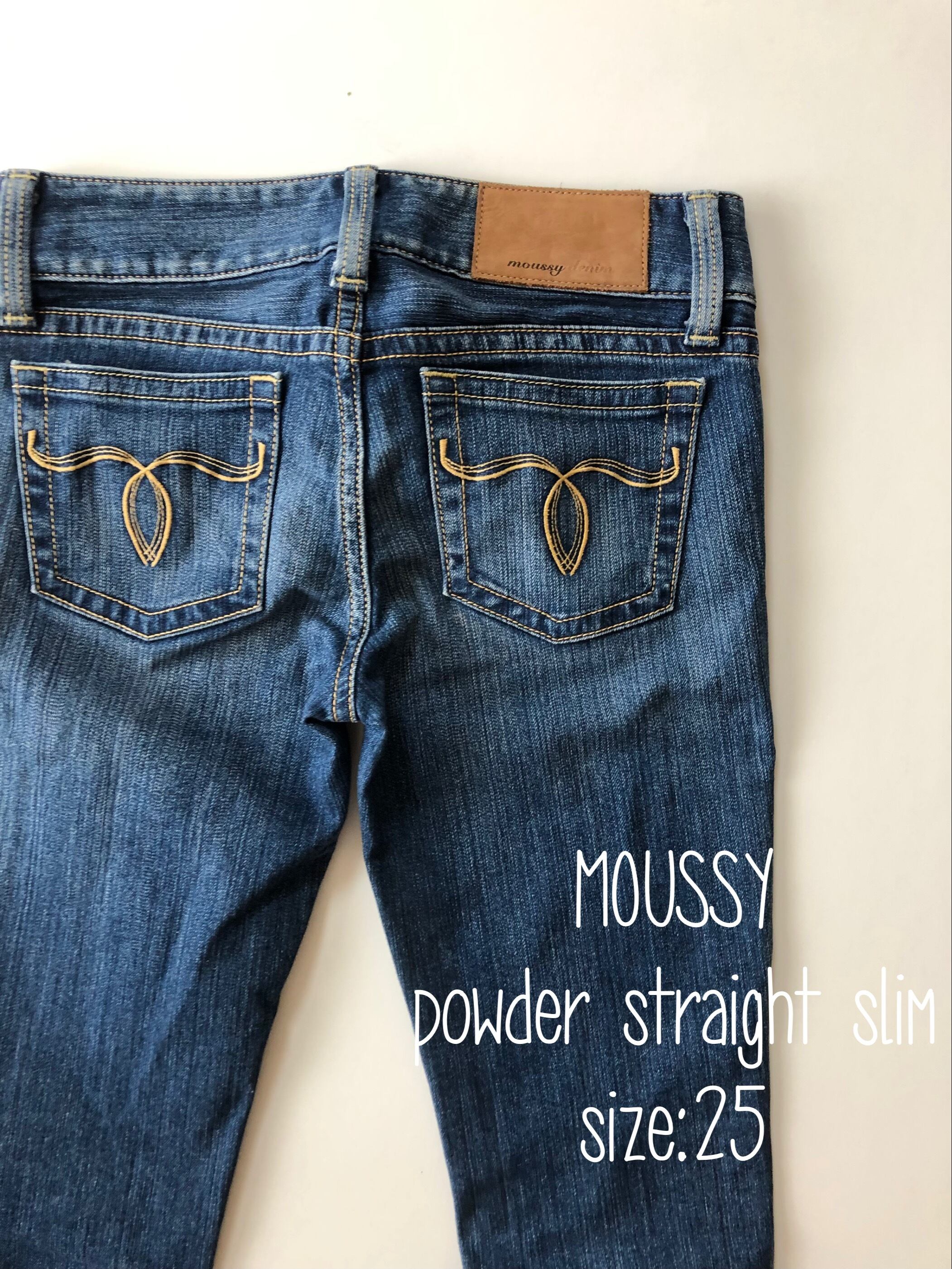 MOUSSY    ストレートスリム★スキニー  パウダーデニム