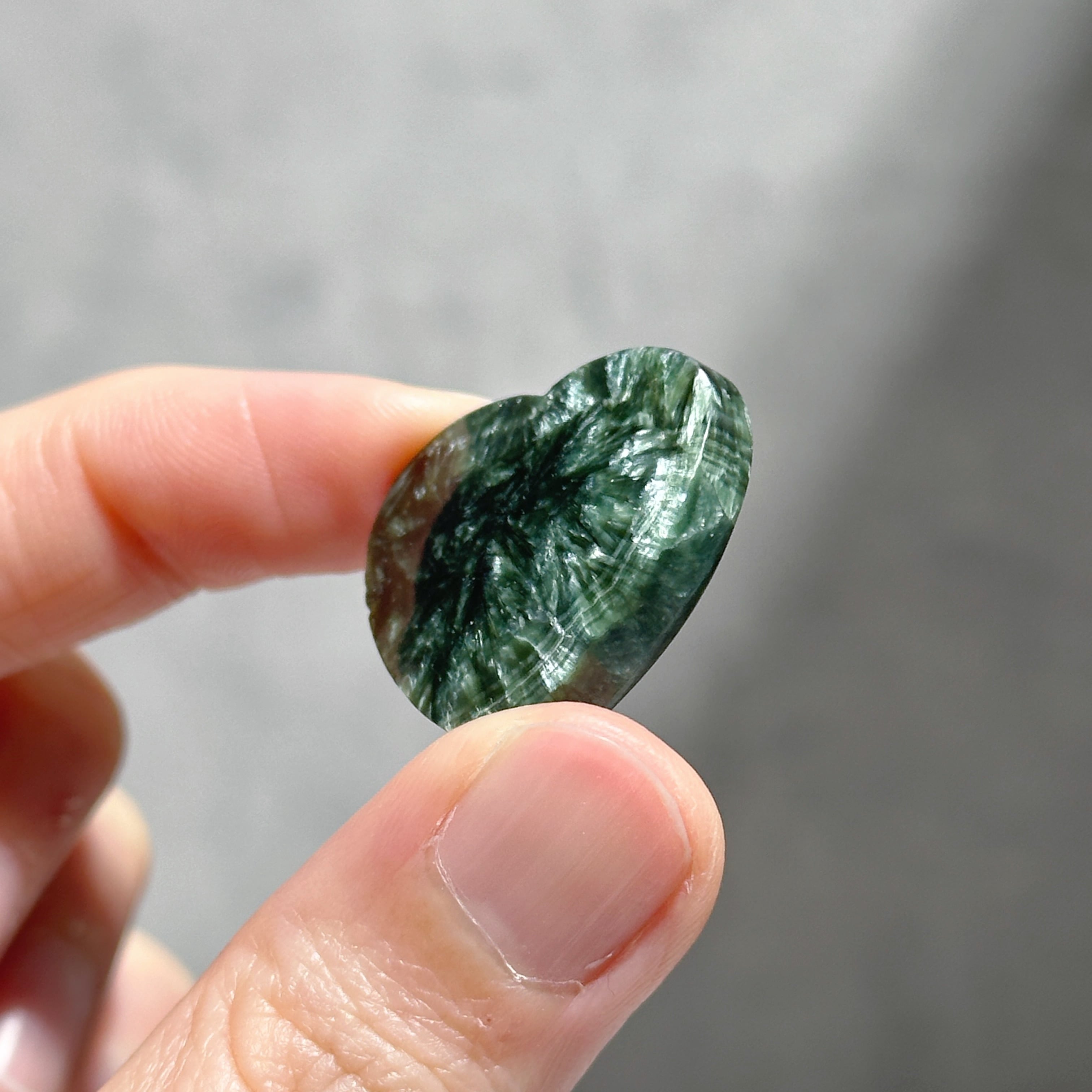 セラフィナイト ハート01◇ Seraphinite ◇天然石・鉱物