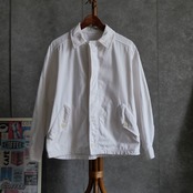 90s Calvin klein Classifications white cotton twill short blouson made in usa