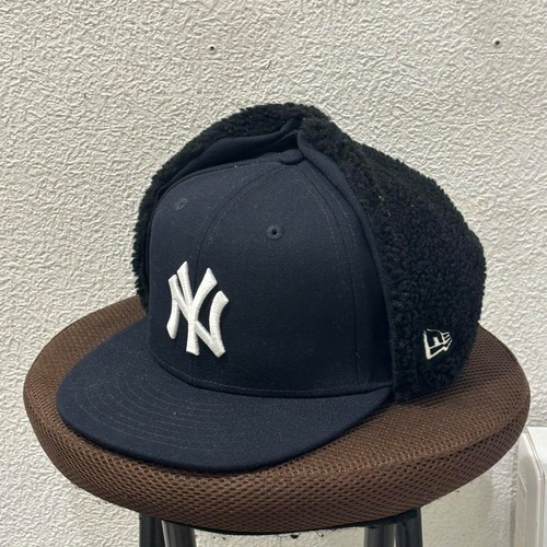 NEW ERA ニューエラ　 ヤンキース　フライトキャップ　帽子 ボア　58.7cm　【表参道t】