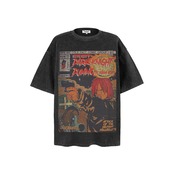 VINTAGE ストリート ポスタープリント Tシャツ T1525