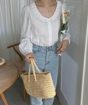 《即納商品》cosmos blouse (ivory / blue)