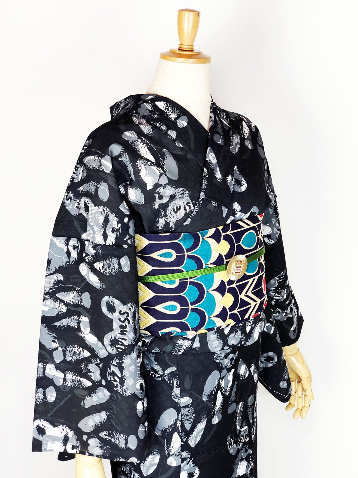 S・M・L寸即納品あり】セオアルファ浴衣「くまタン」モノトーン | 重宗