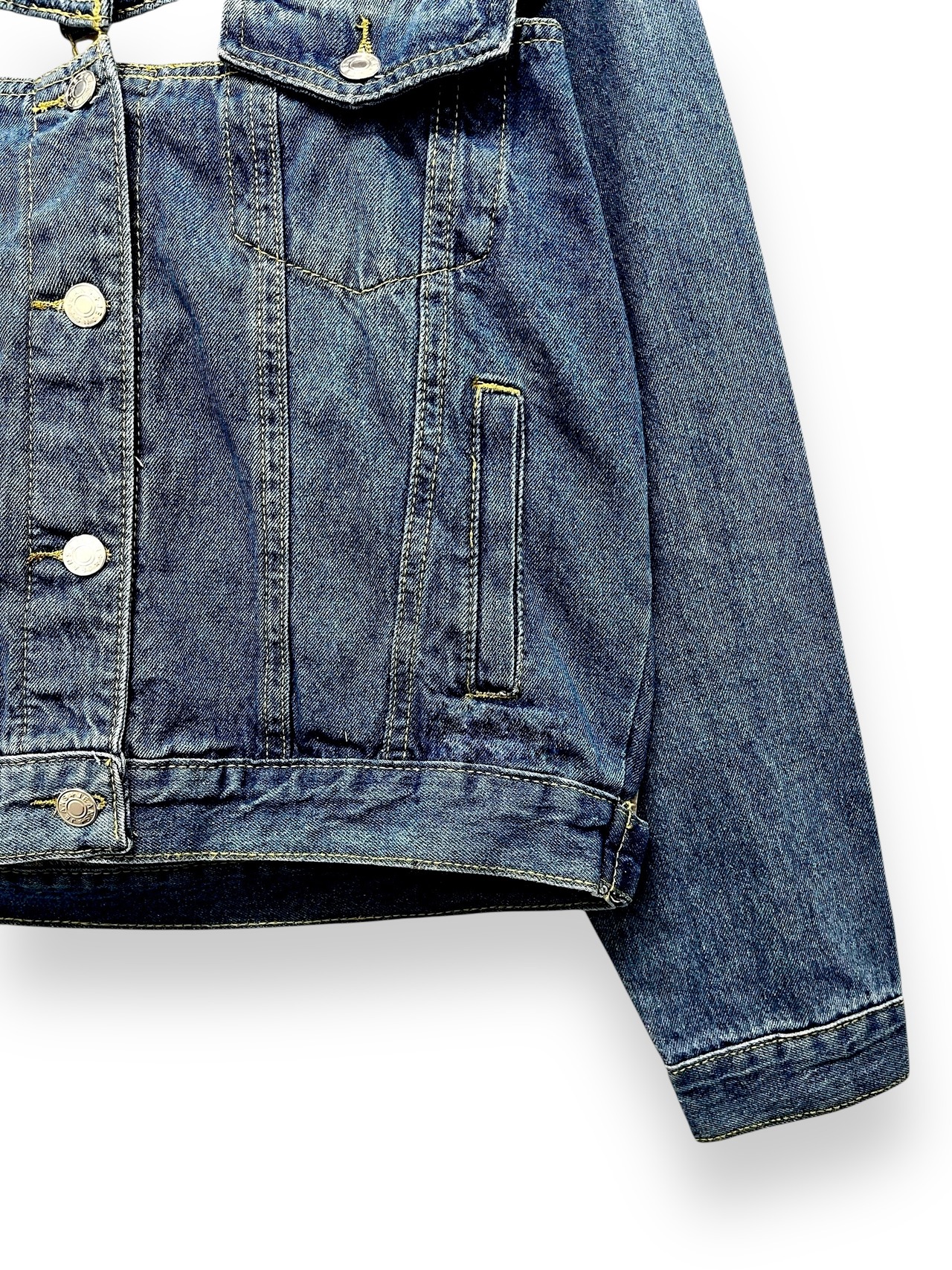 【PLANET STUDIO】cut off design denim jacket