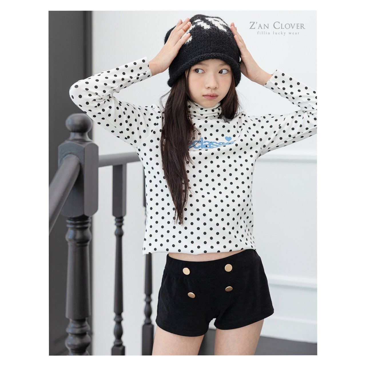 ZAN CLOVER［取寄］dot high neck tee 26winter