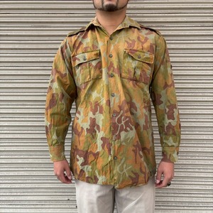 希少 ルーマニア軍 実物 90s リーフカモ 迷彩 フラージュ M-90 シャツ サラマンダー ミリタリー ジャケット ヴィンテージ