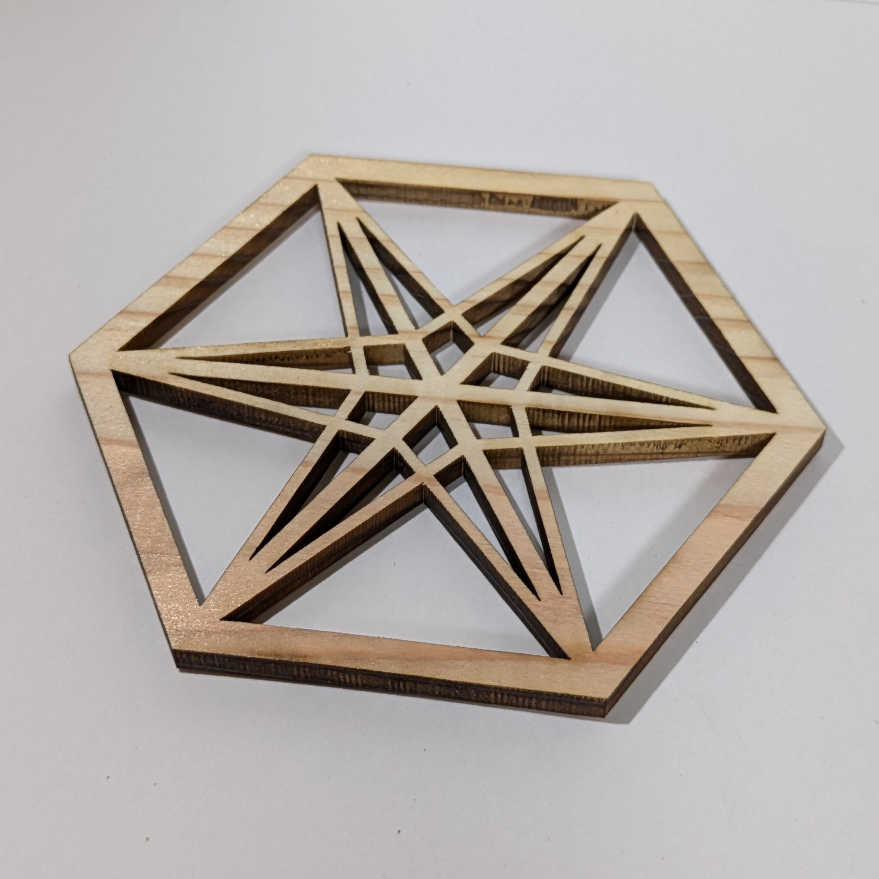 コースター 組子・重ね竜胆 | mini工房