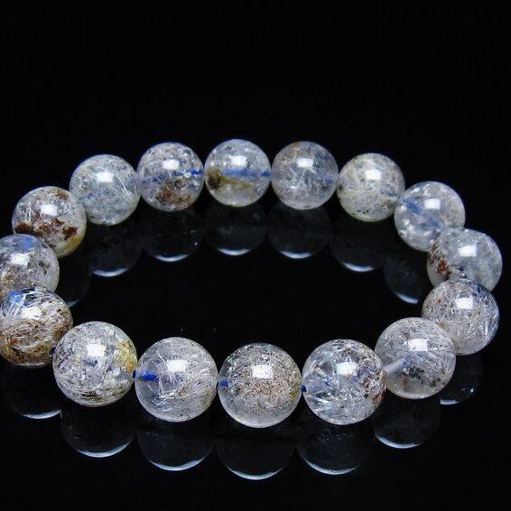 ホワイトガーデンファントムクォーツ ブレスレット 13mm 一点物 メール便可 [M便 1/10] 111-42542