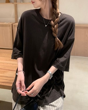 ドロップショルダーオーバーサイズTシャツ 2color A1081
