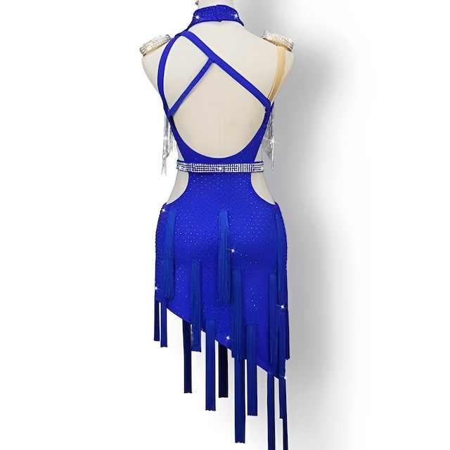 フリンジデザイン バックオープン ラテンダンスドレス ds0262