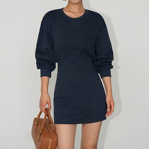 Sweatshirt hip cover small l-line skirt【H00234】