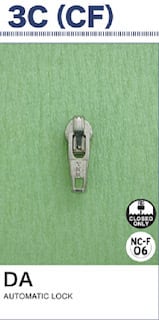 YKK スライダー 3Cコイルファスナー用 ロックあり DA 1個単位