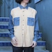 USA VINTAGE CORDULOY×DENIM DESIGN SHIRT/アメリカ古着コーデュロイデニムデザインシャツ