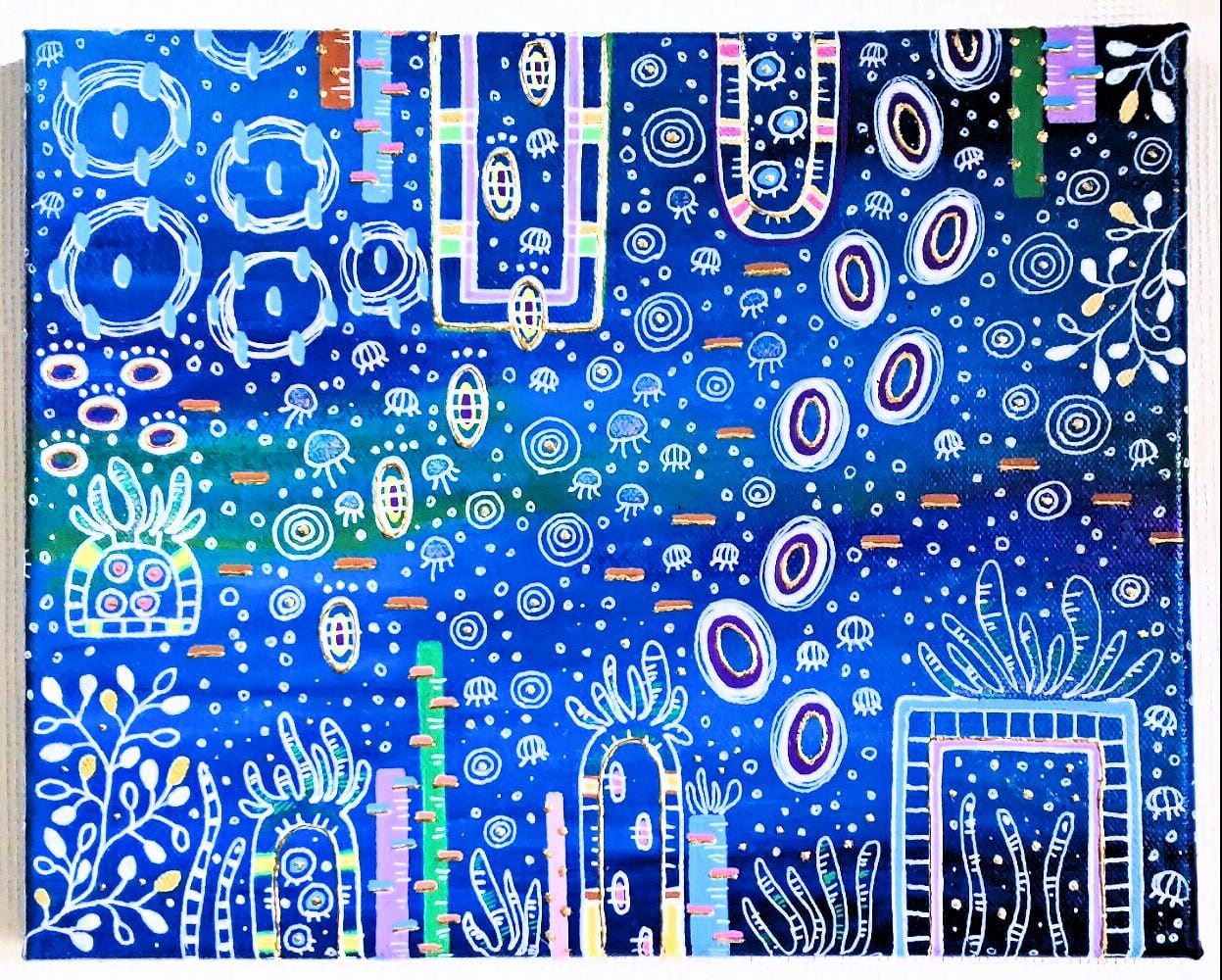 手書きアートF（深海の世界B）27.3×22