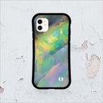 iPhoneケース オパール 10月誕生石｜天然石柄スクエア型 GEM082