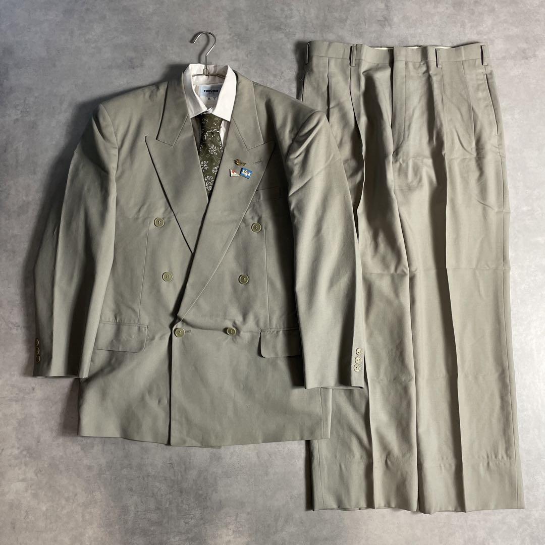 90s ヴィンテージ スーツ ダブルブレスト セットアップ 成人式vol.125