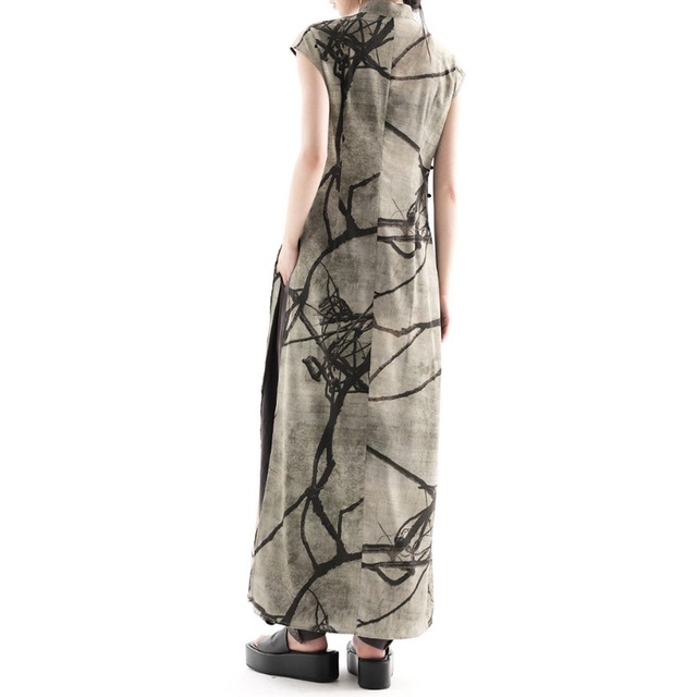 Abstract ink cheongsam one-piece C1612