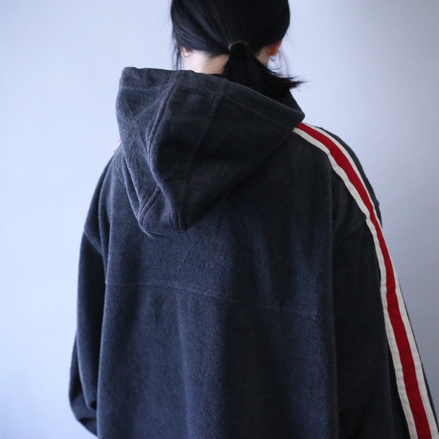 "American Eagle" XXL over silhouette half-zip fleece parka