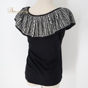 フラダンス 衣装 トップス ブラック系 マウナロア カヒコ柄 ハワイアンプリント Maunaloa ハワイアン アロハ フラ ダンス レッスン 練習 ホワイト系 黒 白 モノトーン シック 上品 大人っぽい かわいい おしゃれ 白黒 シンプル フラダンス衣装 トップス 大人向け ブラック ホワイト シンプルデザイン おしゃれな普段着 練習着 フラ レッスン用 モダン スタイリッシュ 夏服 軽やか 柄付きデザイン