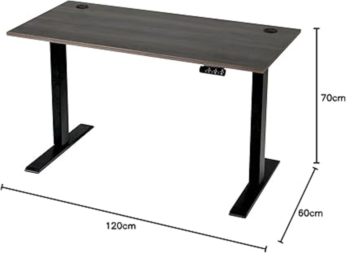 Sunon 電動昇降デスク（幅120cmX奥行60cm） 8分で組み立て 昇降式 