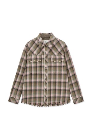 [Matin Kim] CHECK FLANNEL POCKET SHIRT IN PINK 正規品 韓国ブランド 韓国通販 韓国代行 韓国ファッション マーティンキム matinkim 日本 店舗