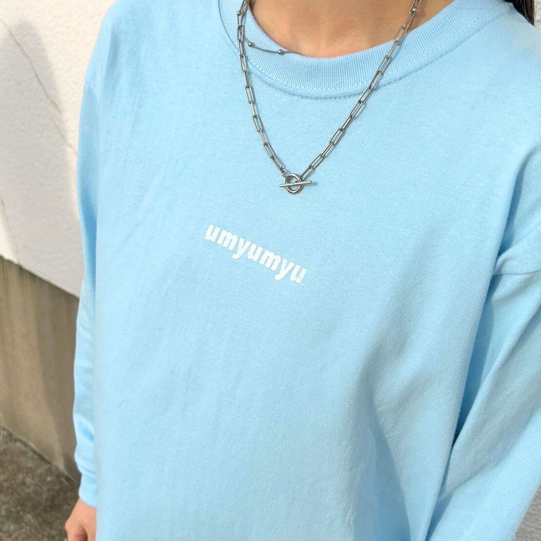 NICO Logo Long Tee 〈Lite Blue〉 | umyumyu