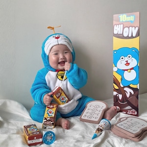 ベビー 冬新作 ドラえもん 着ぐるみ ロンパース