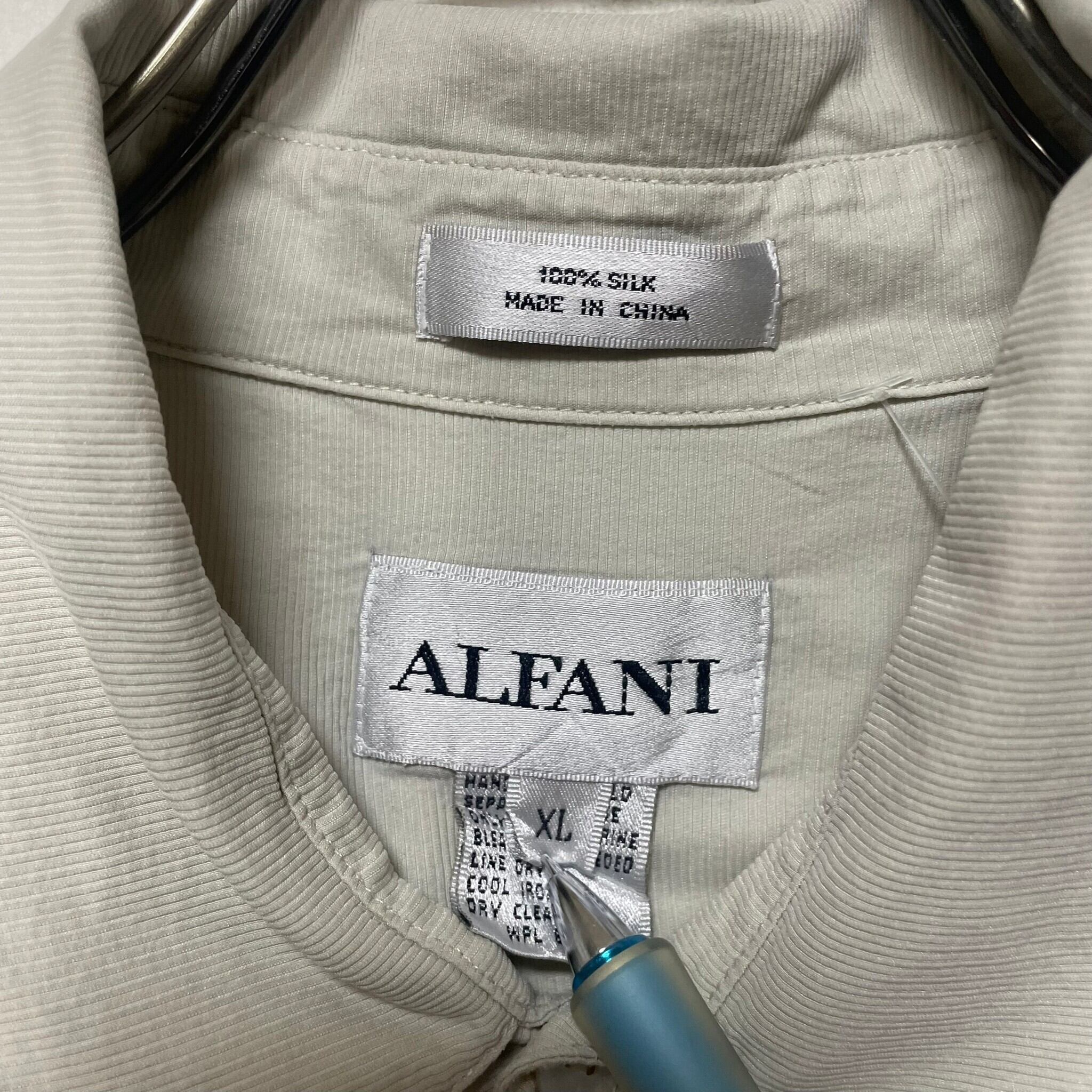 ALFANI 半袖シルクシャツ XL シルク100% | 古着屋OLDGREEN