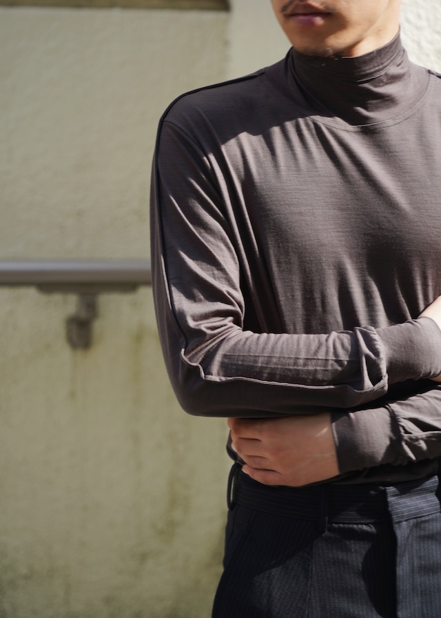 D.Nart.Ampta 25AW wool mock neck shirt / Charcoal