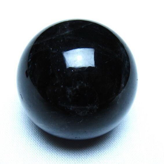 黒水晶 丸玉 モリオン 丸玉 34mm スフィア 置物 原石 141-7525