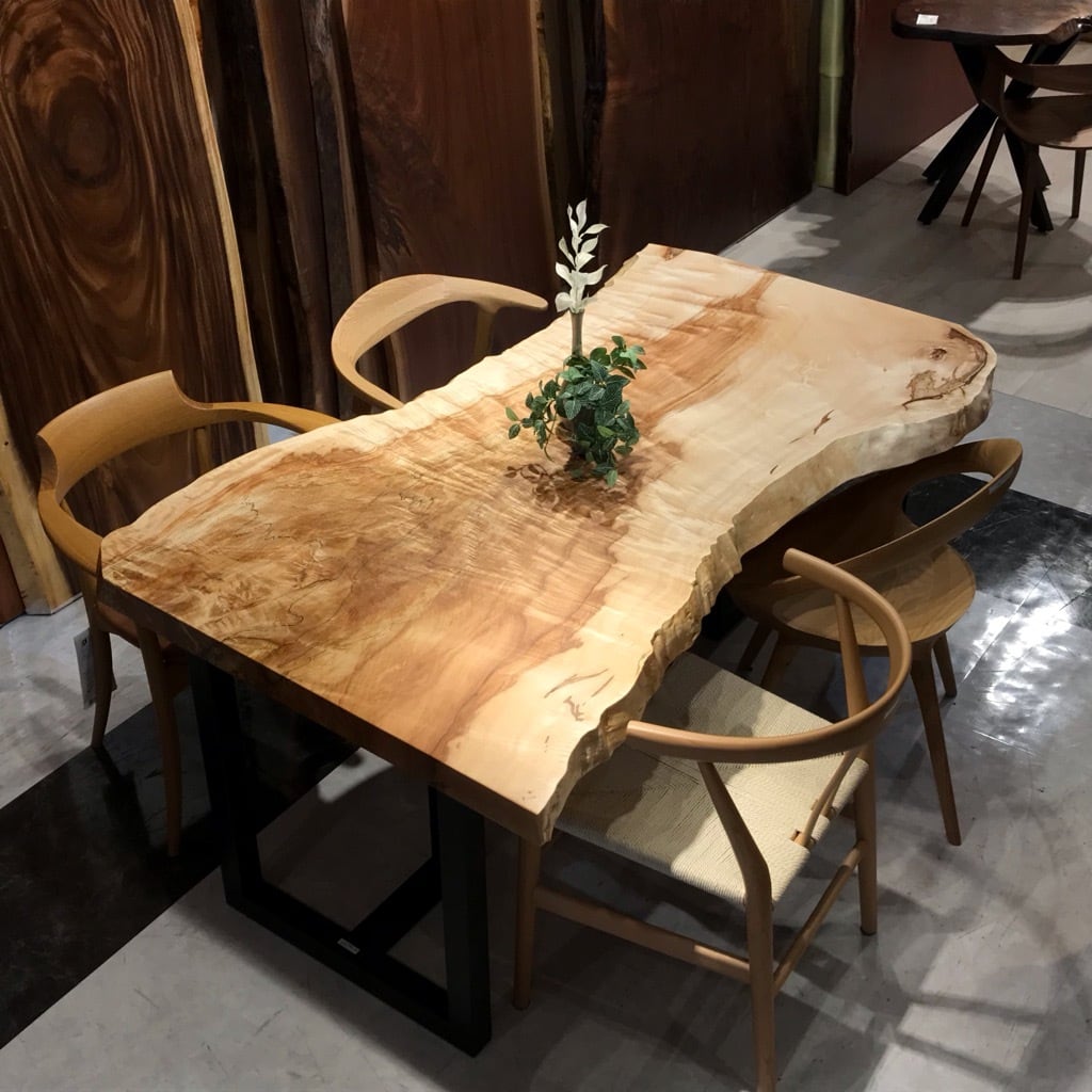 栃(トチ)_1600×750-850×50_横浜店_テーブル天板/一枚板 252538 t001