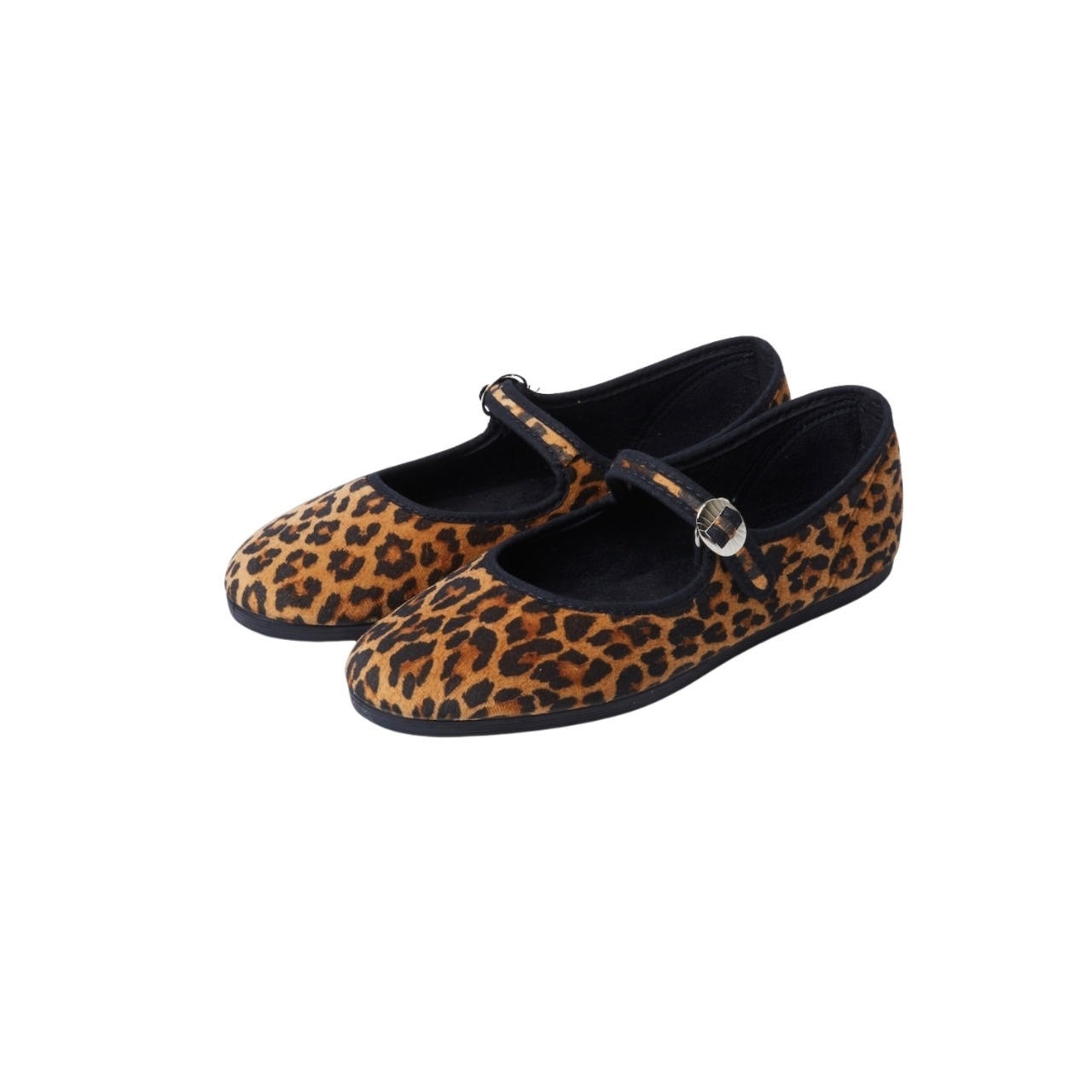 ＜LA CADENA＞Baby&Kids JAPONESA LEOPARD VELOUR x SOLID TRIM - 1